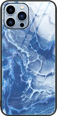 Produktbild von König Design Hülle kompatibel mit Apple iPhone XS Max Kunststoff Soft Handyhülle - Handy Case Blauer Ozean