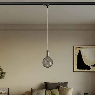Immagine prodotto di Creative Cables - Lampada a sospensione industrial con cavo tessile e adattatore per binario -lampadina non inclusa