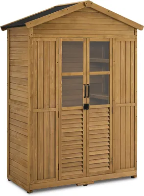 Image de Armoire de jardin - Abri de jardin - Armoire de jardin en bois - Rangement extérieur - Armoire de rangement pour outils de jardin