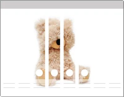 Produktbild von Wallario Ordnerrücken Sticker, selbstklebend für schmale Ordner, 8 Stück, Motiv Süßer Teddybär