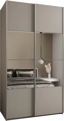 Produktbild von MEBLE KRYSPOL LUX 4 Schrank - 245,5x140x64cm - Kaschmir, Kaschmir, Silber