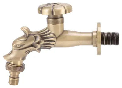 Produktbild von Antike Wasserhahn - G1/2 Messing - Wandmontage - Außen/Terrasse - Vintage Stil