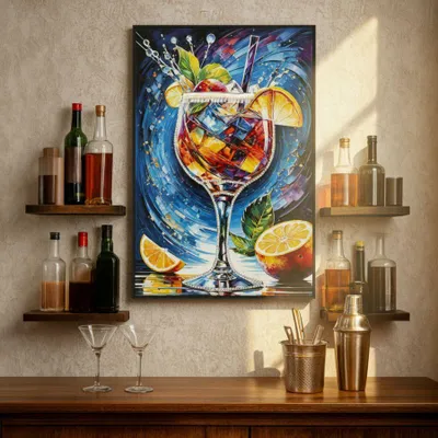 Obrázek produktu pro Lakovaný obraz na plátně s rámem a reliéfy 62x3,5x92 cm
