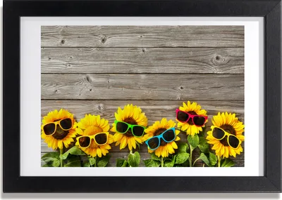 Produktbild von Bild 30x20 MDF-Rahmen, Wandkunst Sunflowers