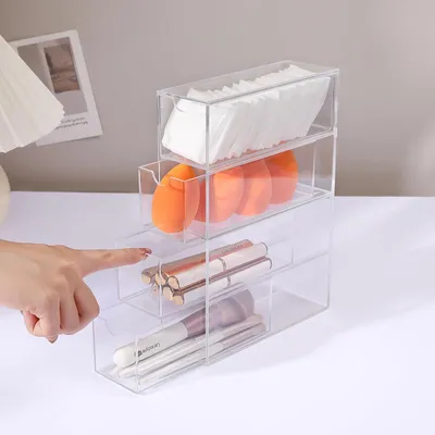 Produktbild von Acryl-Schubladenbox – 4 Schubladen – Transparent