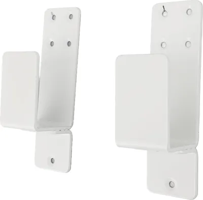 Obrázek produktu pro 2PCS Dveřní zábrany Držák otevřené tyče Uhlíková ocel Snadná instalace U držáku pro garáž Stodola 2x4 desky Bílá
