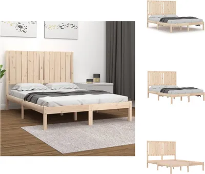 Produktbild von vidaXL Massivholzbett Kiefer 120x200 cm -  Betten & Bettgestelle