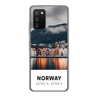 Produktbild von MuchoWow® Handyhülle Schutzhülle Hülle für Samsung Galaxy A03s Norwegen - Skandinavien - Bergen - Winter Silikon Softcase Handy Hülle - Schutz