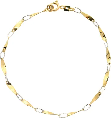 Produktbild von Armkette echt Gold 333 (8 kt)  bicolor 19,5 cm lang