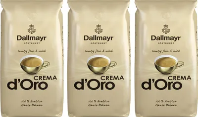 Produktbild von Dallmayr Crema d'Oro | ganze Bohne | 3 x 1000g