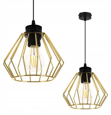 Image de Plafonnier Suspension Lustre Led Doré Plafonnier
