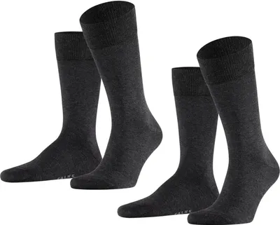 Produktbild von 2er Pack FALKE Happy Socken Herren anthra.mel 39-42