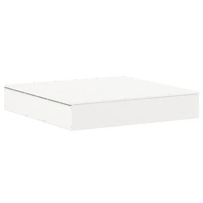 Produktbild von vidaXL Sandkasten mit Deckel Weiß 111x111x19,5 cm Massivholz Kiefer