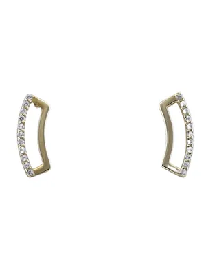 Produktbild von MIAMAR 1140610 Damen Ohrstecker 14 Karat (585) Gelbgold Gold weiß