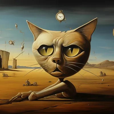 Produktbild von Wallario Magnet für Kühlschrank / Geschirrspüler, magnetisch haftende Folie - 60 x 60 cm, Motiv: Katze als Zeitwächter
