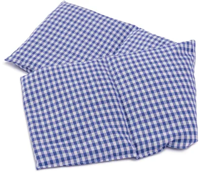 Produktbild von 4-Kammer Kirschkernkissen 20x60cm groß - blau-weiß - Wärmekissen & Kältekissen - Körnerkissen