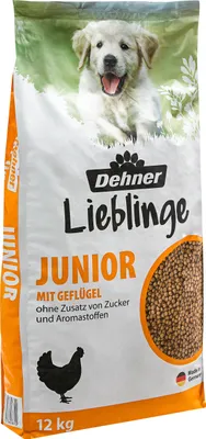 Produktbild von Dehner Hundefutter Knusper-Mix Junior, Trockenfutter, für Welpen und junge Hunde, Geflügel, 12 kg