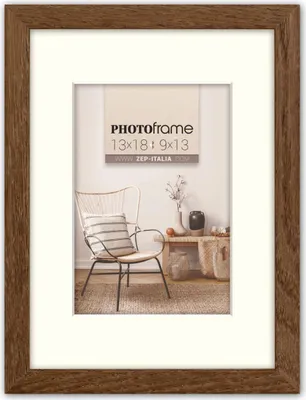 Obrázok produktu pre ZEP Drevený rám Malmo hnedý 30x40 cm s paspulkou 20x30 cm