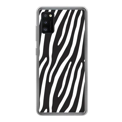 Produktbild von MuchoWow® Handyhülle Schutzhülle Hülle für Samsung Galaxy A41 Tiere - Zebradruck - Schwarz Silikon Softcase Handy Hülle - Mobiltelefon