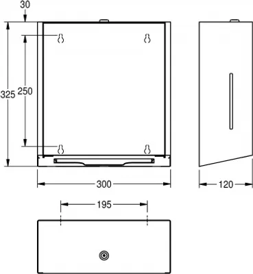 Franke Papierhandtuchspender EXOS. in 3 verschiedenen Varianten erhältlich Franke GmbH EXOS600X,EXOS600B,EXOS600W
