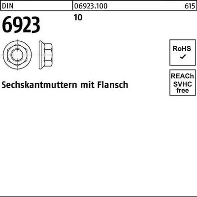 Produktbild von Reyher  Sechskantmuttern DIN 6923 10 M 16 (50 Stück)