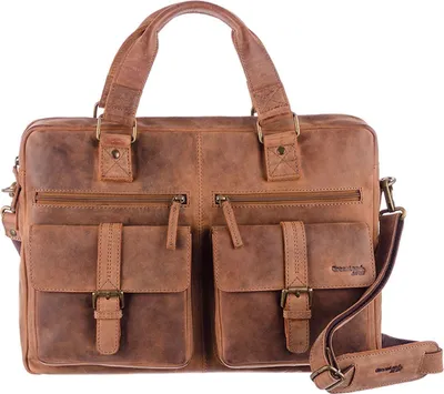 Produktbild von GreenLand Nature Leder Businesstasche Schultertasche Monte Businessbag Brown braun