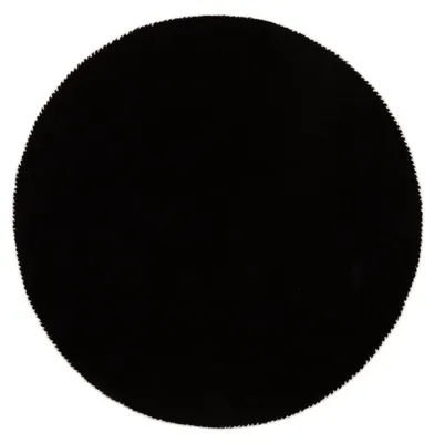 Image de carpetfine Tapis de laine Gabbeh Lola Ronde noir Ø 100 cm | Tapis moderne pour le salon et la chambre à coucher