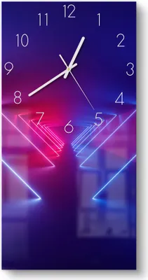 Produktbild von DEQORI Glasuhr 30x60 cm Zahlen 'Lichtinstallation' Wanduhr Glas Uhr Design leise