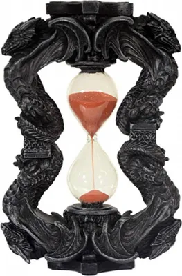 Produktbild von Zwei Drachen halten Sanduhr