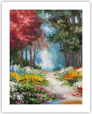 Produktbild von Poster - Poster ohne Rahmen - Impressionismus Natur Wald - 40x50 cm - Wand Bild - Wanddeko - Wandbilder - Kunstposter - Wandposter - Bilder - Kunstdruck - Wanddekoration - Wandbild - P2XPA40x50-4271