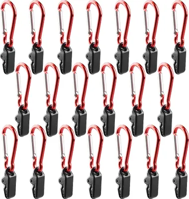Produktbild von 20 Stš¹ck Tarp Markisenklemme Clips Zeltverschlš¹sse Kleiderbš¹gel Campingzelt Festziehen der Verriegelungsklemme mit Karabinerhaken fš¹r Camping im Freien Farming Garden