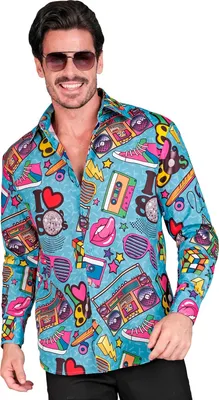 Obrázok produktu pre Košeľa 80s Fashion Mottoparty Carnival Fasching 80s, Veľkosť:XXL