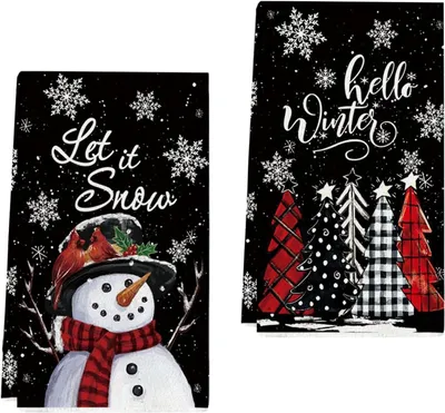 Imagen del producto de Toallas de cocina para Navidad, juego de 2 unidades, 45 x 66 cm, para la cocina