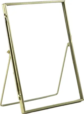 Produktbild von Nicola Spring Stehender Metall-Fotorahmen - freistehender Metallic-Tischschreibtisch-Bildanzeige - 6 "x 8" - Gold