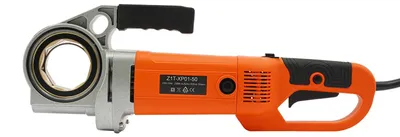 Obrázok produktu pre Elektrický stroj na závitovanie potrubí – 2300 W, typ s ráčnou – súprava s 6 vymeniteľnými hlavami 12,7–50,8 mm – hliníkové puzdro – úložný kufrík – oranžová farba