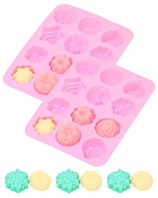 Silikon-Gugelhupfform, 2er-Set, 7 cm, Antihaft, BPA-frei, rosa