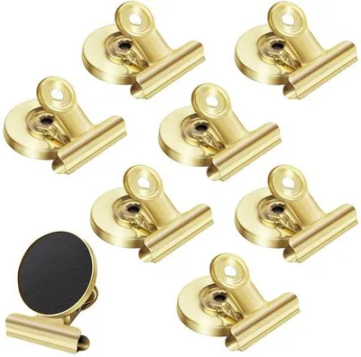 Produktbild von Magnetische Clips, 8 Stück, weiß, für Kühlschrank, Schule, Büro