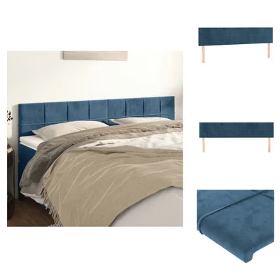 Produktbild von vidaXL Kopfteile 2 Stk. Dunkelblau 100x5x78/88 cm Samt -  Kopf- & Fußenden