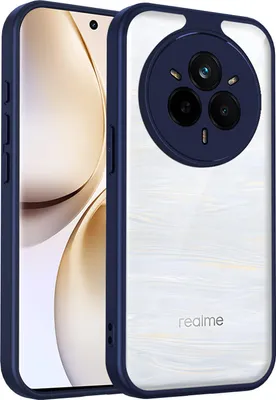 Obrázek produktu pro Pouzdro pro Realme 14 Pro průhledný zadní kryt s TPU rámečkem, odolné proti nárazům Modrý