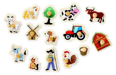 Obrázek produktu pro 2Kids Toys Dřevěné puzzle Farma 14 dílků