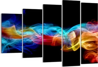 Produktbild von Bild auf Leinwand - Leinwandbild - Abstrakt luft bunt figur - 150x100cm - Wand Bild - Wanddeko - Leinwanddruck - Bilder - Kunstdruck - Wanddekoration - Leinwand bilder - Wandkunst - EG150x100-2171