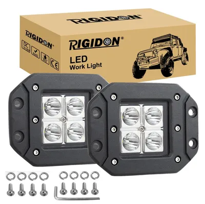 Produktbild von 2 x LED-Arbeitsscheinwerfer, 5 Zoll, 12W, Rückleuchte, Einbau, 12V/24V