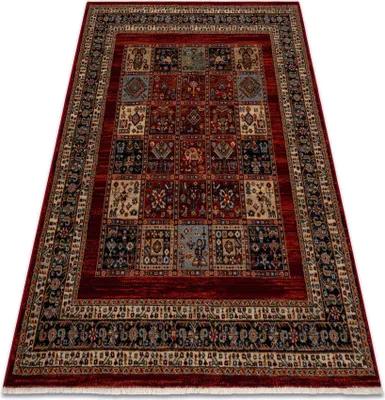 Immagine prodotto di Tappeto in lana KESHAN frange, Patchwork orientale 1257/53588 terracotta / beige rosso 120x145 cm