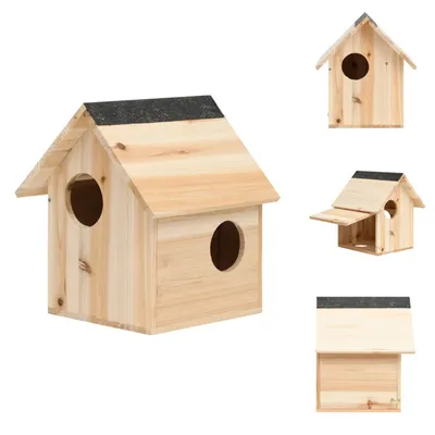 Produktbild von vidaXL Eichhörnchenhaus Tanne Massivholz 26x25x29 cm -  Lebensräume & Gehege für Kleintiere