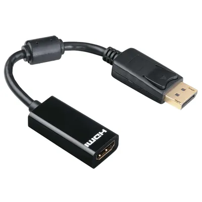Obrázok produktu pre Hama DisplayPort/HDMI, DisplayPort, Typ HDMI (štandard), Samec, Samica, Zlato, 3840 x 2160 px