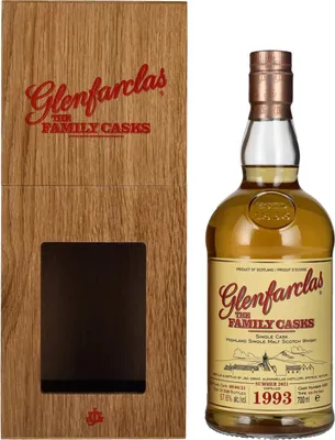 Produktbild von Glenfarclas THE FAMILY CASKS Single Cask SUMMER 2021 4th Fill Butt 1993 57,6% Vol. 0,7l in Holzkiste