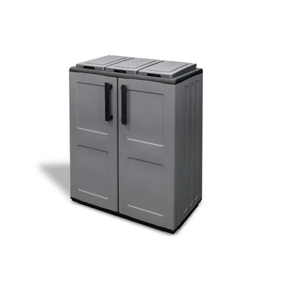 Produktbild von Mülltrennsystem Linea 2DV/3 geruchsneutral wetterresistent stabil 840x680x370 mm