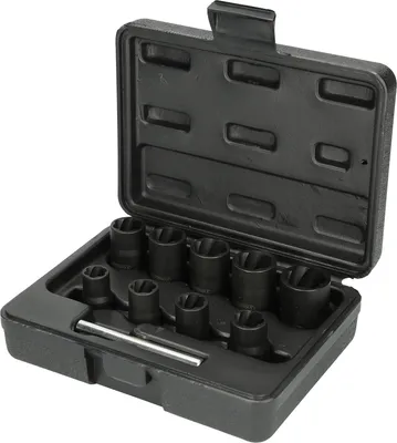 3/8 Zoll Spiralprofil-Steckschlüsselsatz, 10-teilig