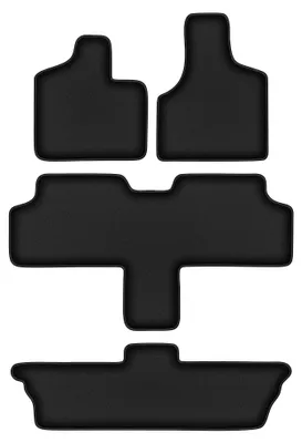 Produktbild von Velours-Fußmatten für Chrysler Grand Voyager III 2001-2007 (7-Sitzer) – 4-tlg, Schwarz, passgenau – Wielganizator DURBAN