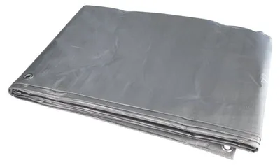 Produktbild von GEOTEX Schutzplane 5 m x 6 m, grün/silber, UV-stabilisiert, 180 g/m², beidseitig verwendbar